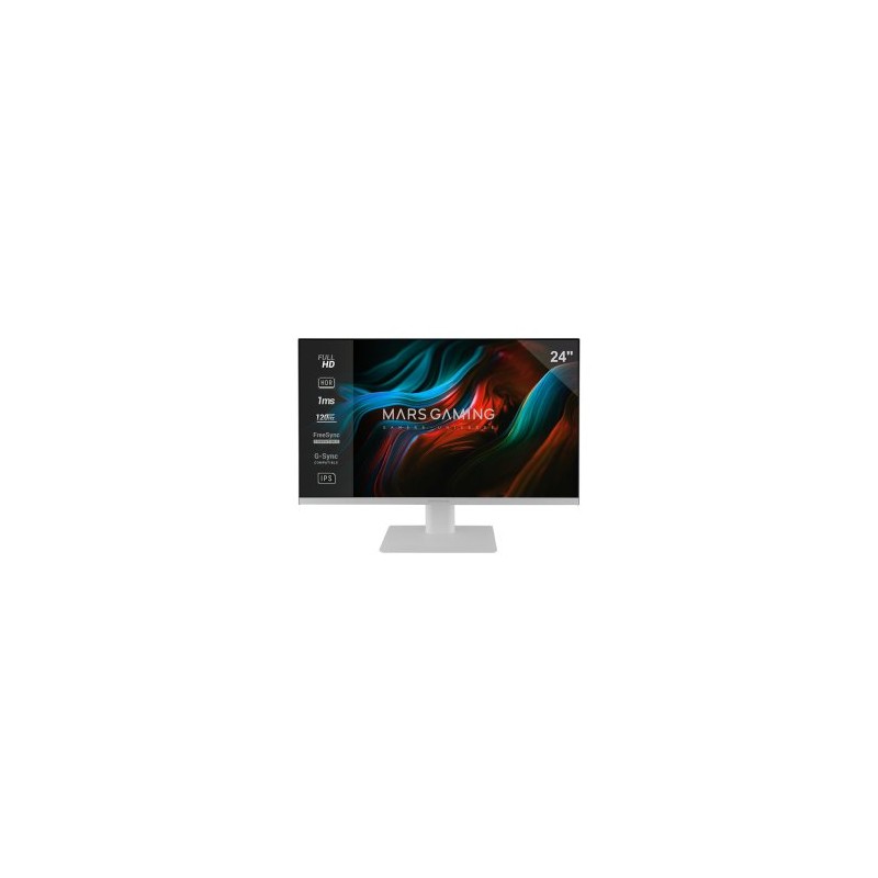 (Km0) MONITOR 24" DP HDMI MARS GAMING MV24 IPS FHD 120Hz 1MS 250cd/m² VESA 100x100 BLANCO CASH30