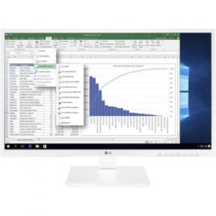 (Km0) MONITOR 24" DP HDMI VGA DVI LG 24BK55YP-W FHD 75Hz 5ms PIVOTANTE REGULABLE ALTURA ALTAVOCES B