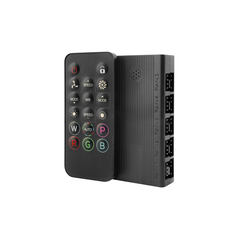 HUB VENTILADOR INTERNO MARS GAMING MFHUB MANDO A DISTANCIA SOPORTA 10 VENTILADORES PWM