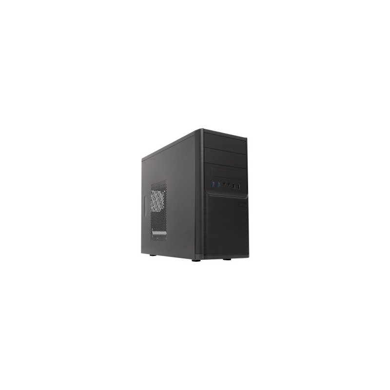 (Km0) CAJA MICRO ATX UNYKA MATX DARK SHADOW CAJA NEGRA CON 2 BAHÍAS DE 5.1/4 CON F.A 300W 85% EE CAS