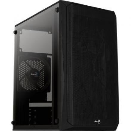 (Km0) CAJA MICROATX GAMING AEROCOOL CS-107 v1 FRONTAL DISEÑO MESH LATERAL TRANSPARENTE ACRILICO CASH
