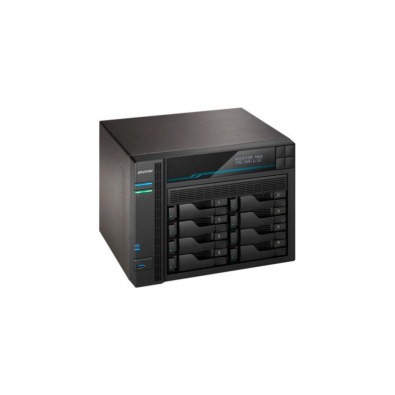 NAS ASUSTOR TOWER 8 BAY QUAD-CORE 8GB DDR4 10 GBE X 2 2.5 GBE X 2 USB 3.2
