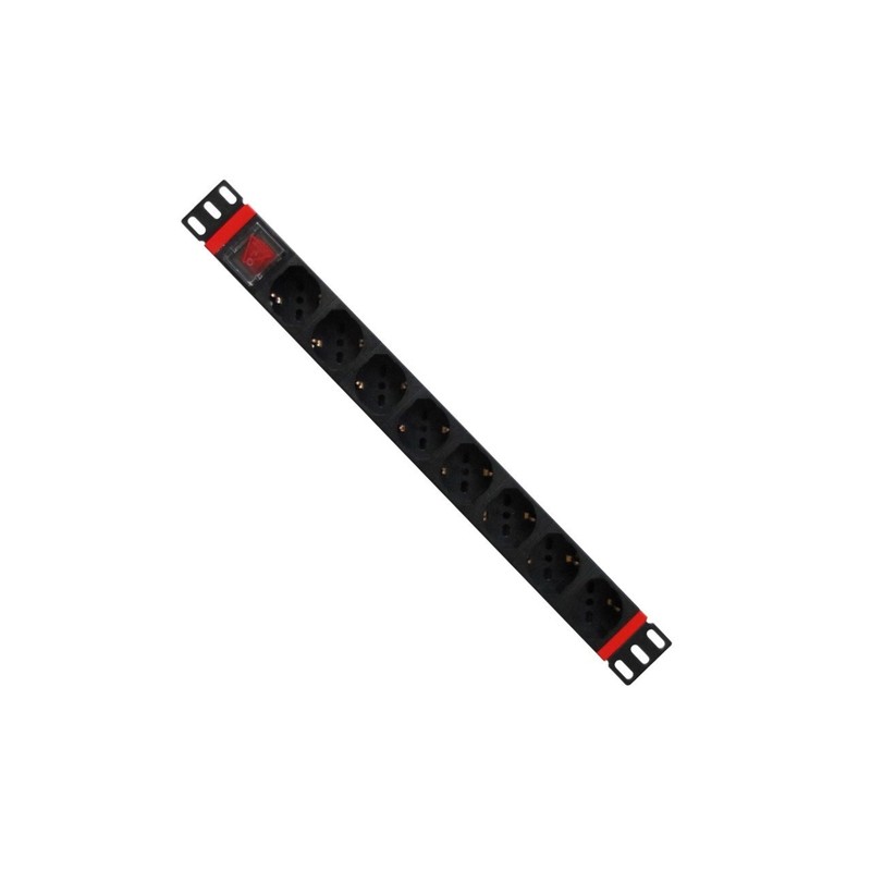 Wp regleta 19" 8 tomas schuko on/off switch