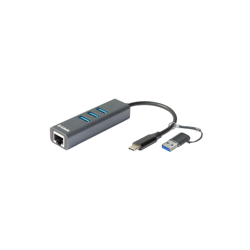 D-link dub-2332 usb-c/usb gbe adapter 3xusb 3.0