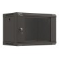 ARMARIO LANBERG MURAL RACK 19" 6U 540X350 FLAT PACK NEGRO PUERTA CRISTAL
