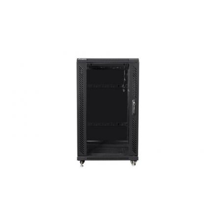 ARMARIO RACK LANBERG 22U 600X600 FLAT PACK PUERTA CRISTAL NEGRO