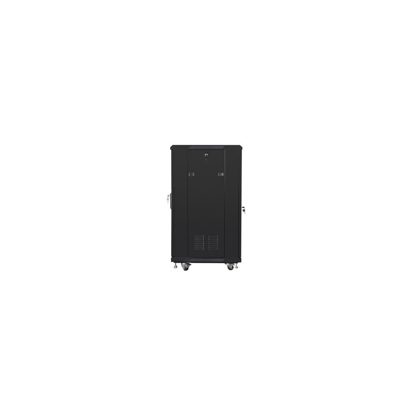 ARMARIO RACK LANBERG 22U 600X600 FLAT PACK PUERTA CRISTAL NEGRO