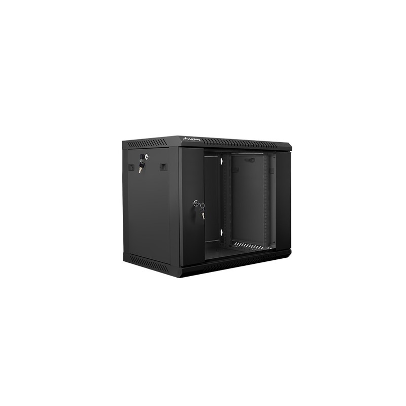 ARMARIO LANBERG 9U 600X450X512 AUTO ENSAMBLADO RACK 19 HASTA 60 KG NEGRO