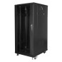 ARMARIO LANBERG RACK 19" 27U 600X800 FLAT PACK NEGRO PUERTA CRISTAL CON LCD