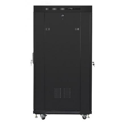 ARMARIO LANBERG RACK 19" 27U 600X800 FLAT PACK PUERTA MESH NEGRO CON LCD