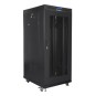 ARMARIO LANBERG RACK 19" 27U 600X800 FLAT PACK PUERTA MESH NEGRO CON LCD