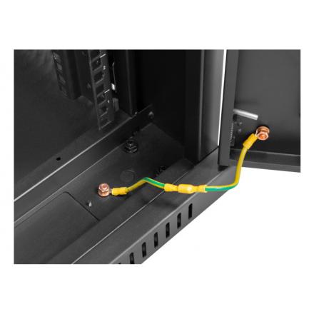 ARMARIO LANBERG RACK 19" 27U 600X800 FLAT PACK PUERTA MESH NEGRO CON LCD