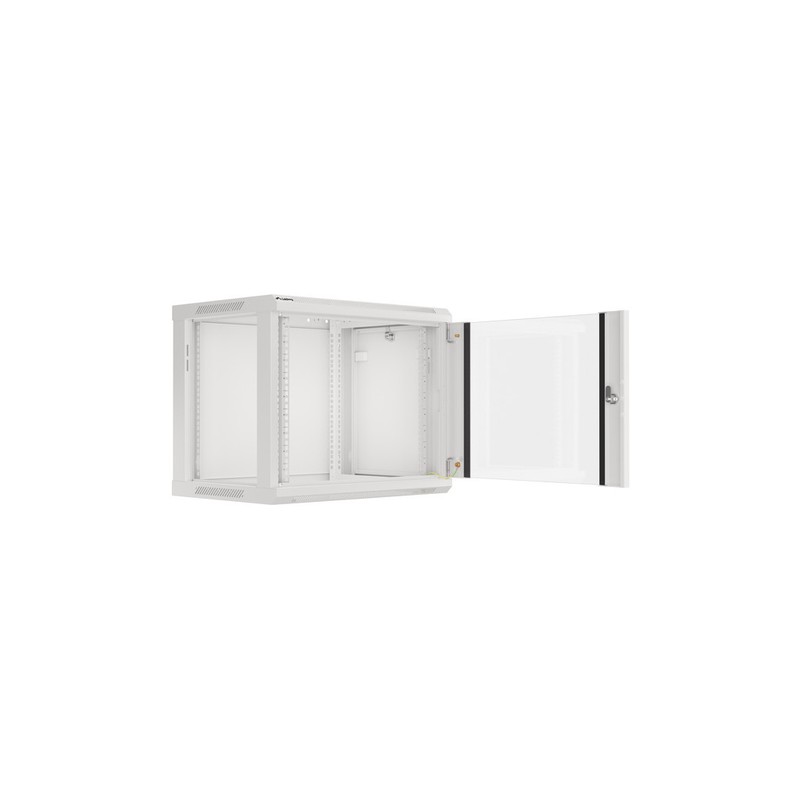 ARMARIO LANBERG MURAL 9U 600X450 RACK 19 FLAT PACK V2 PUERTA CRISTAL GRIS