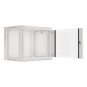 ARMARIO LANBERG MURAL 9U 600X450 RACK 19 FLAT PACK V2 PUERTA CRISTAL GRIS