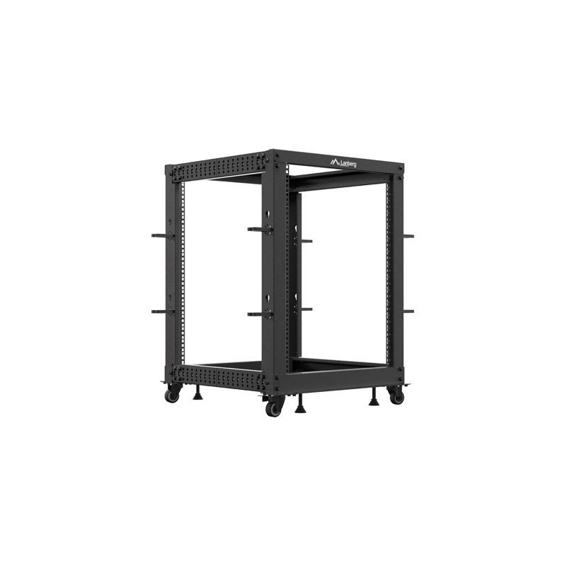 ARMARIO LANBERG ABIERTO RACK 19" 15U 600X600 AJUSTABLE HASTA 1100 NEGRO