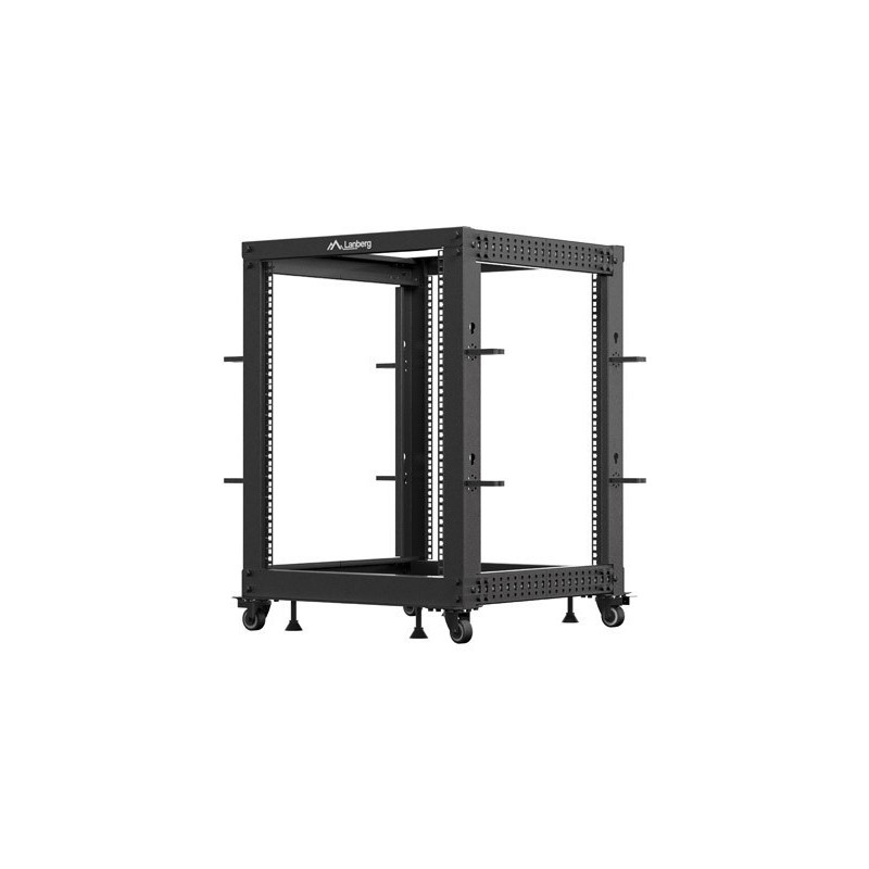 ARMARIO LANBERG ABIERTO RACK 19" 15U 600X600 AJUSTABLE HASTA 1100 NEGRO