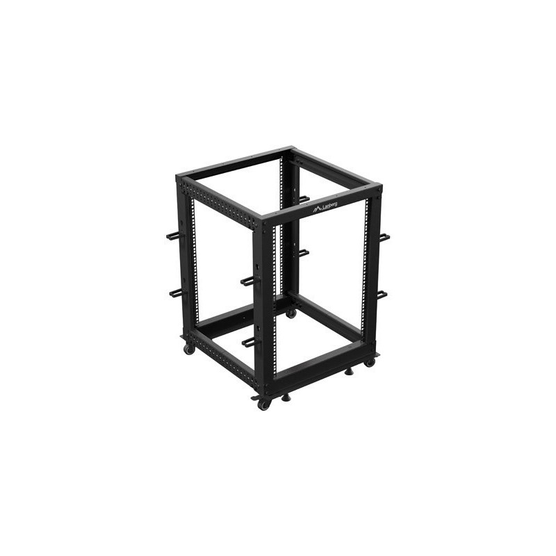ARMARIO LANBERG ABIERTO RACK 19" 15U 600X600 AJUSTABLE HASTA 1100 NEGRO