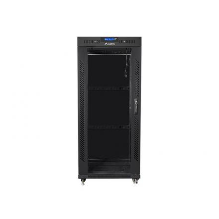 ARMARIO LANBERG RACK 19" 22U 800X800 FLAT PACK NEGRO PUERTA CRISTAL CON LCD
