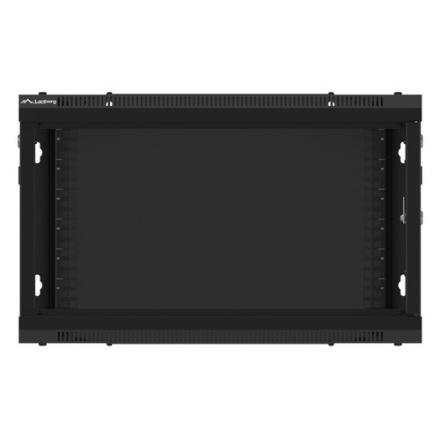 ARMARIO LANBERG MURAL RACK 19" 6U/600X600 FLAT PACK AUTOENSAM NEGRO PTA METALICA