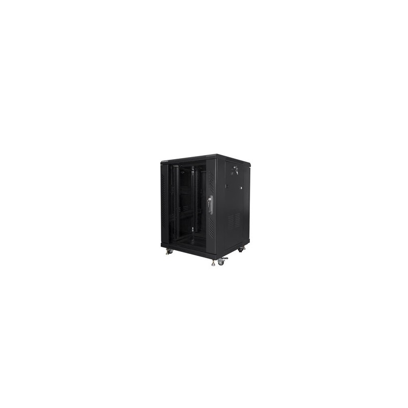 ARMARIO RACK LANBERG 15U 600X600 AUTO ENSAMBLADO 19" HASTA 800KG NEGRO