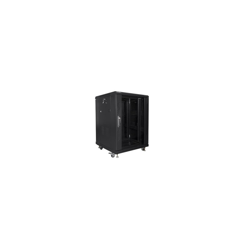 ARMARIO RACK LANBERG 15U 600X600 AUTO ENSAMBLADO 19" HASTA 800KG NEGRO