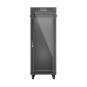 ARMARIO LANBERG RACK 19" 32U 600X1000 FLAT PACK PUERTA CRISTAS CON LCD NEGRO