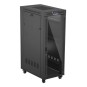ARMARIO LANBERG RACK 19" 32U 600X1000 FLAT PACK PUERTA CRISTAS CON LCD NEGRO