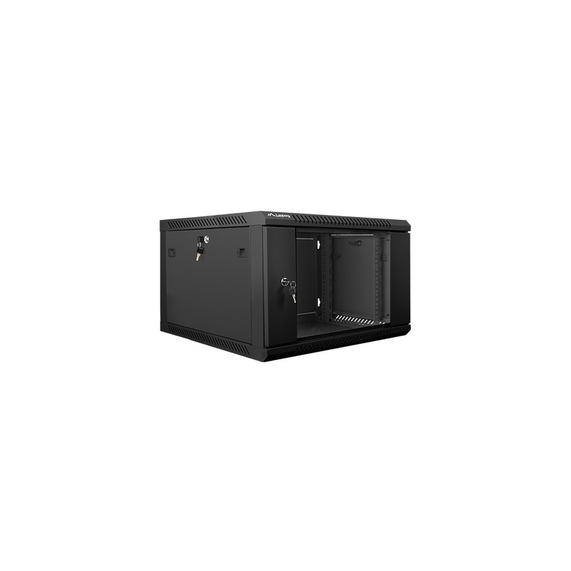 ARMARIO RACK LANBERG 6U 600X600X368 AUTO ENSAMBLADO 19" HASTA 60 KG NEGRO