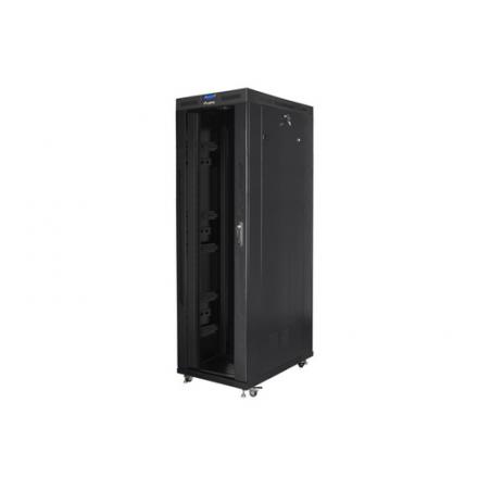 ARMARIO LANBERG RACK 19" 42U 800X1200 FLAT PACK NEGRO PUERTA CRISTAL CON LCD