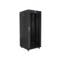 ARMARIO LANBERG 19" 27U 600X600 FLAT PACK NEGRO PUERTA CRISTAL CON LCD V2