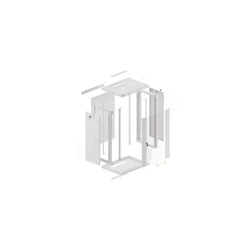 ARMARIO RACK LANBERG Â 18U 600X450 19" FLAT PACK V2 HASTA 60 KG GRIS