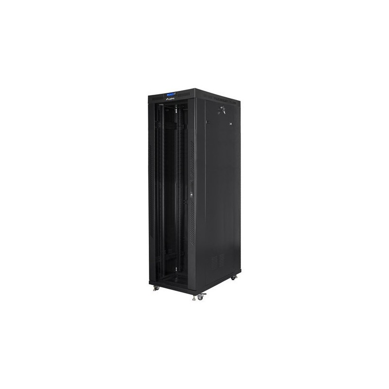 ARMARIO LANBERG RACK 19" 42U 600X1200 FLAT PACK NEGRO PUERTA CRISTAL CON LCD