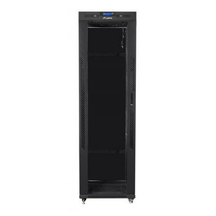 ARMARIO LANBERG RACK 19" 42U 600X1200 FLAT PACK NEGRO PUERTA CRISTAL CON LCD