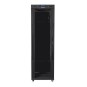 ARMARIO LANBERG RACK 19" 42U 600X1200 FLAT PACK NEGRO PUERTA CRISTAL CON LCD