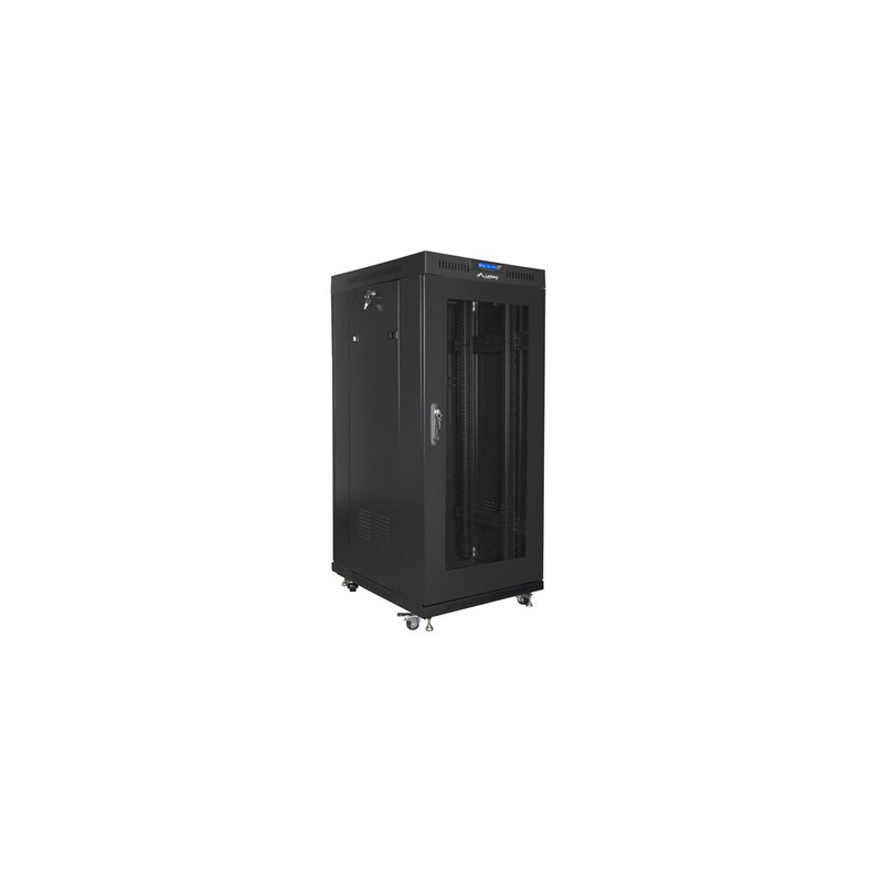 ARMARIO LANBERG RACK 19" 15U 800X1000 FLAT PACK NEGRO PUERTA MALLA CON LCD