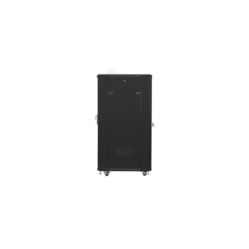 ARMARIO LANBERG 19" 27U 600X800 FLAT PACK NEGRO CON PUERTA DE CRISTAL