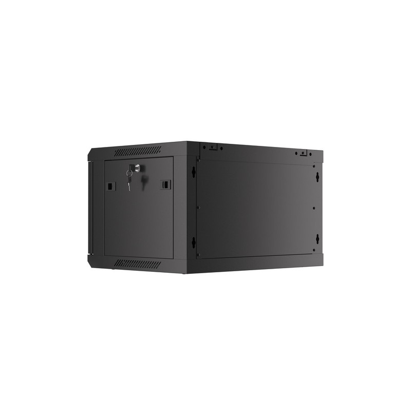 ARMARIO LANBERG MURAL RACK 19" 6U/600X450 FLAT PACK AUTOENSAM NEGRO PTA METALICA