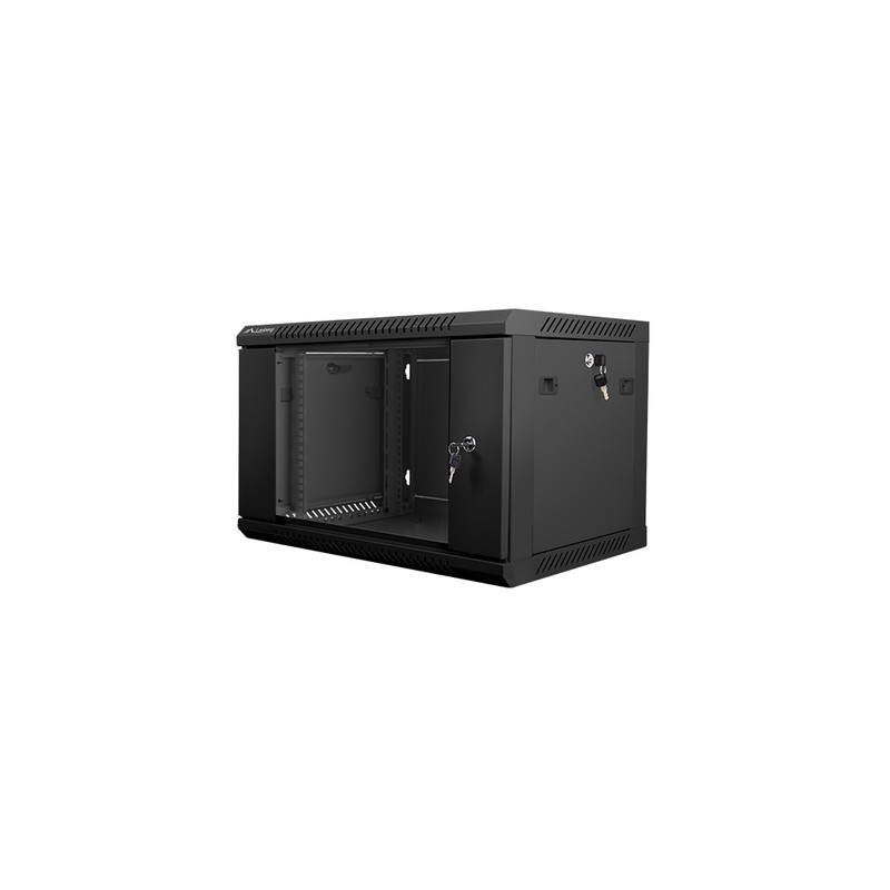 ARMARIO RACK LANBERG 6U 600X450X368 AUTO ENSAMBLADO 19" HASTA 60 KG NEGRO