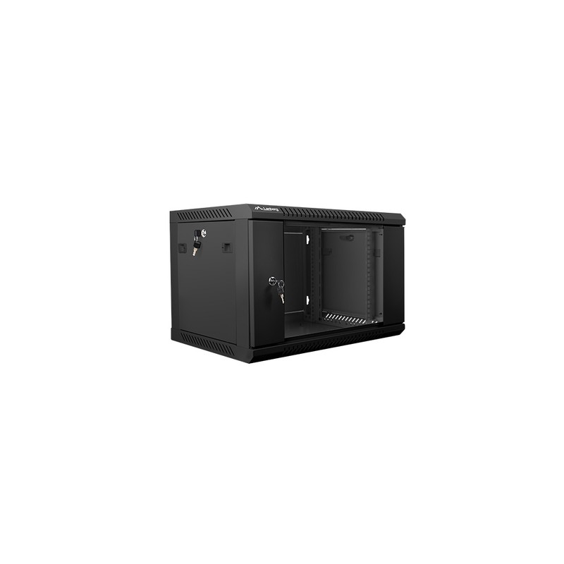 ARMARIO RACK LANBERG 6U 600X450X368 AUTO ENSAMBLADO 19" HASTA 60 KG NEGRO