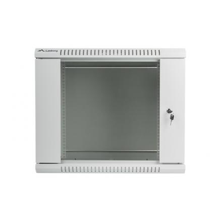 ARMARIO LANBERG MURAL 9U 600X600 RACK 19 FLAT PACK V2 PUERTA CRISTAL GRIS