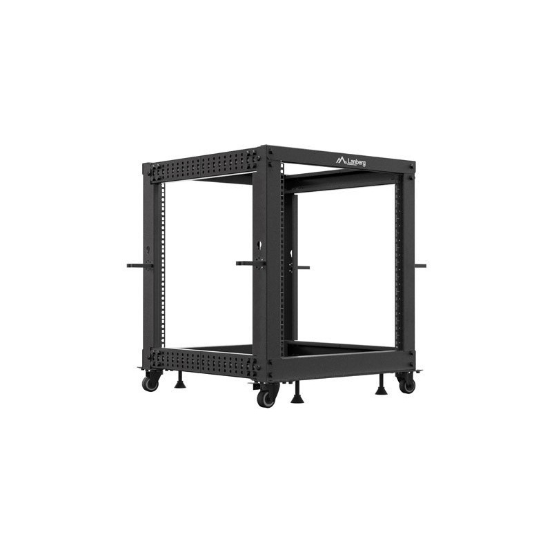 ARMARIO LANBERG ABIERTO RACK 19" 12U 600X600 AJUSTABLE HASTA 1100 NEGRO