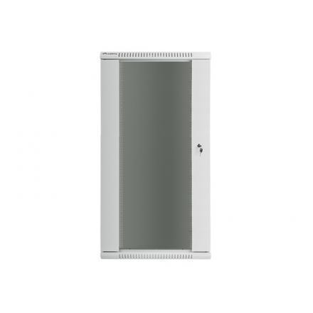 ARAMRIO LANBERG MURAL RACK 19" 27U/600X600 FLAT PACK PUERTA CRISTAL GRIS