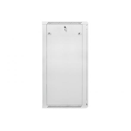 ARAMRIO LANBERG MURAL RACK 19" 27U/600X600 FLAT PACK PUERTA CRISTAL GRIS