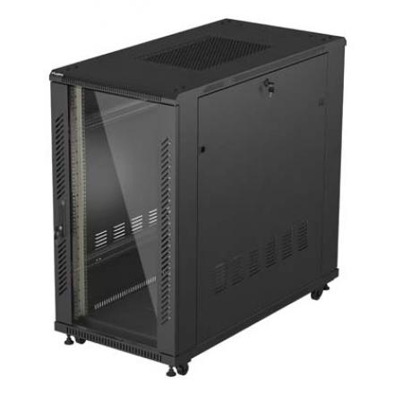 ARMARIO LANBERG RACK 19" 22U 600X1200 FLAT PACK PUERTA CRISTAL NEGRO