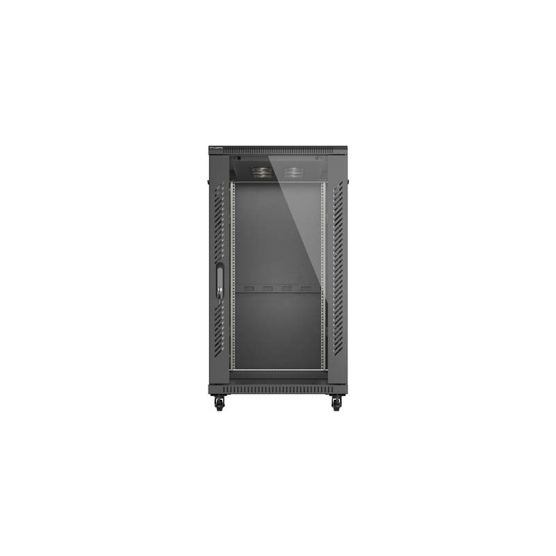 ARMARIO LANBERG RACK 19" 22U 600X1200 FLAT PACK PUERTA CRISTAL NEGRO