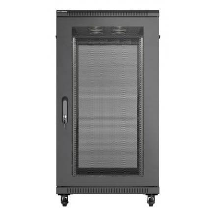 ARMARIO LANBERG RACK 19" 22U 600X1200 FLAT PACK PUERTA PERFORADA NEGRO