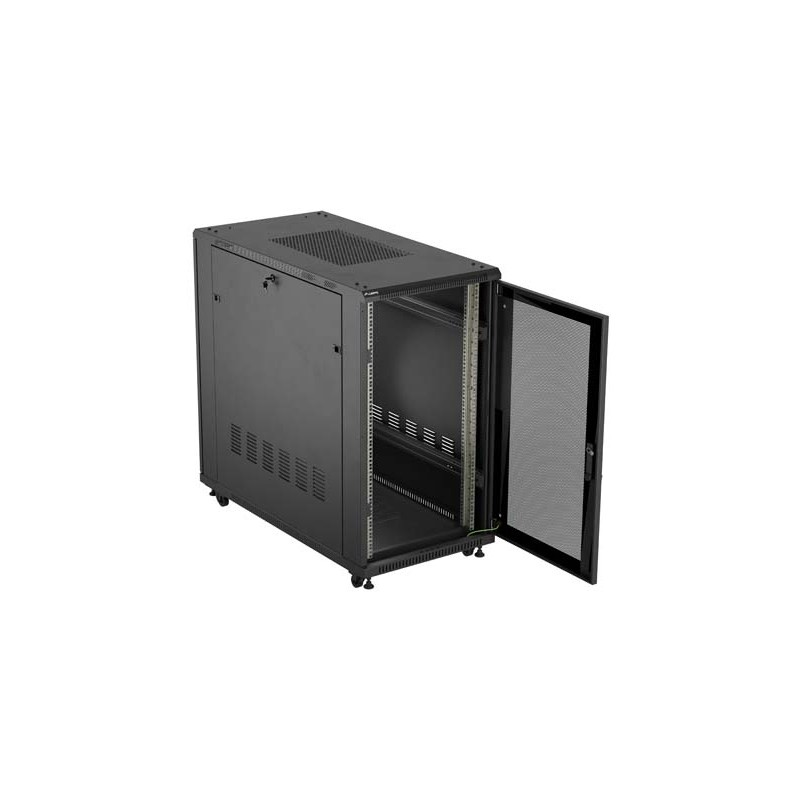 ARMARIO LANBERG RACK 19" 22U 600X1200 FLAT PACK PUERTA PERFORADA NEGRO