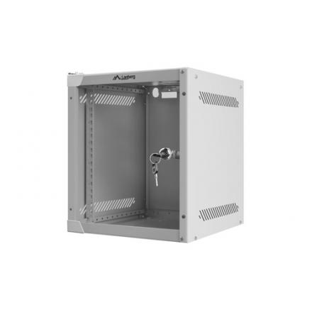 ARMARIO LANBERG MURAL 6U 280X310 RACK 10" FLAT PACK GRIS PUERTA CRISTAL