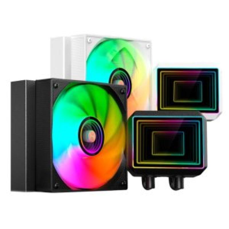 SISTEMA DE REFRIGERACION LIQUIDA MARS GAMING ML-TWO120 BLACK 12x12 ILUMINACION ARGB TPD 300W PARA