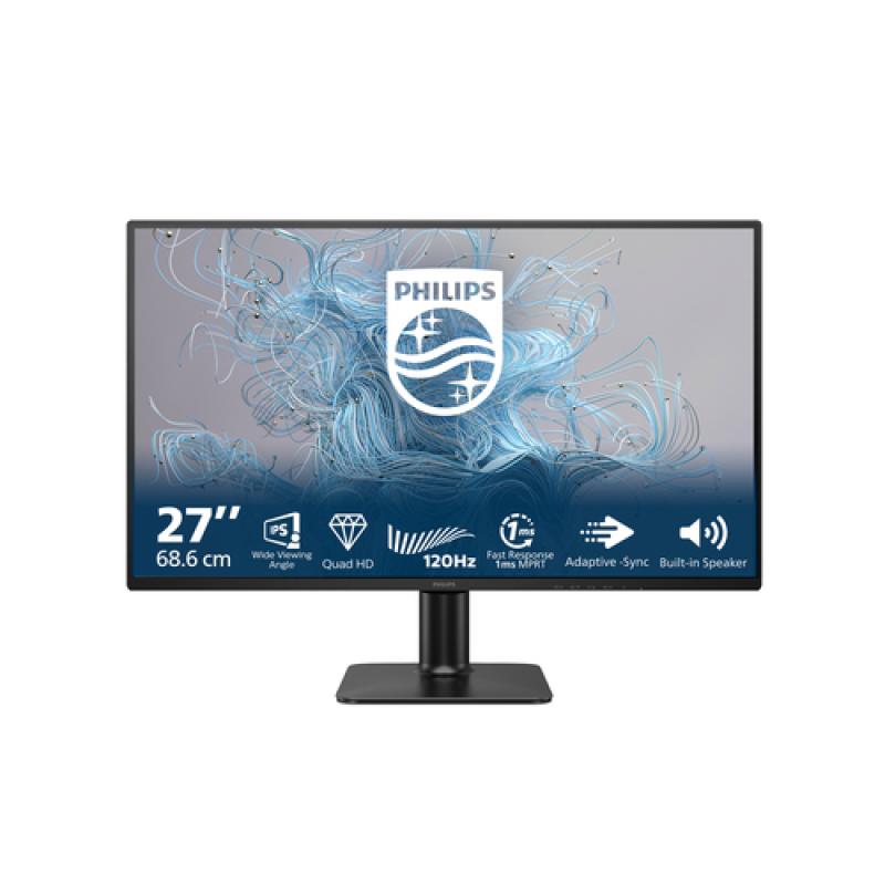 MONITOR 27" DP HDMI PHILIPS 27E2N2500/00 IPS QHD 2560x1440 120hz 1ms VESA 100x100 NEGRO